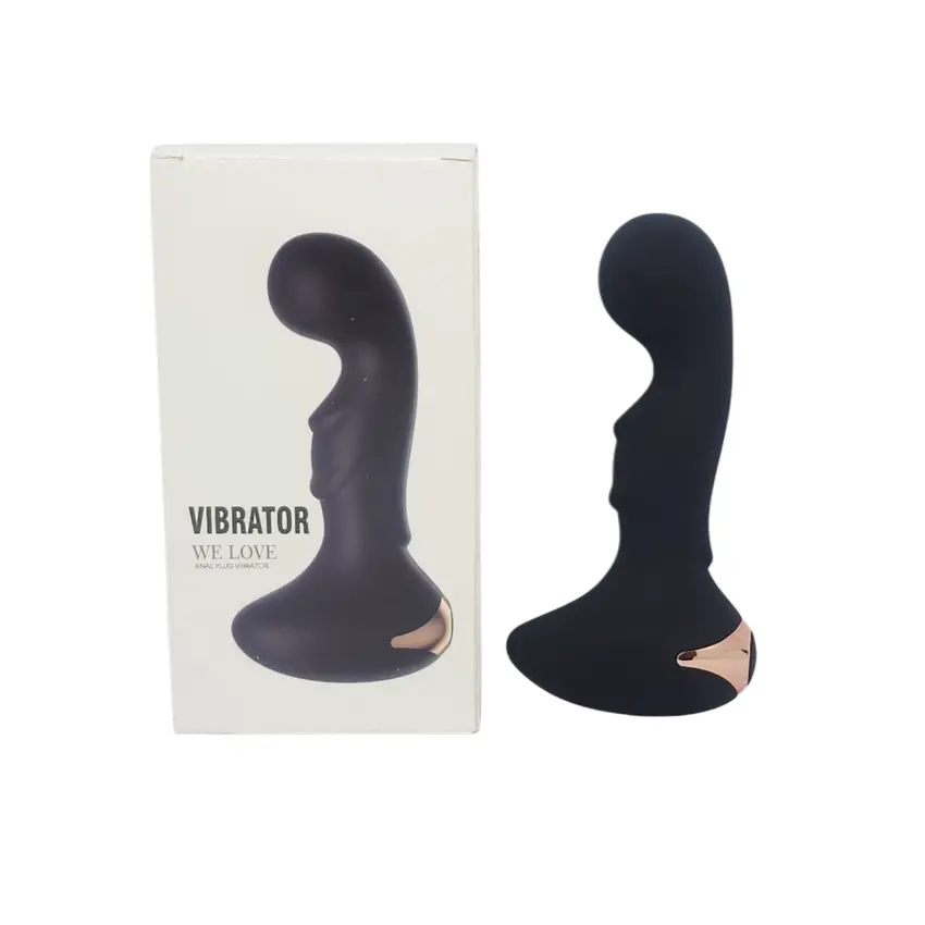 Plug Anal Curvado Com Vibrador 10 modos de vibração