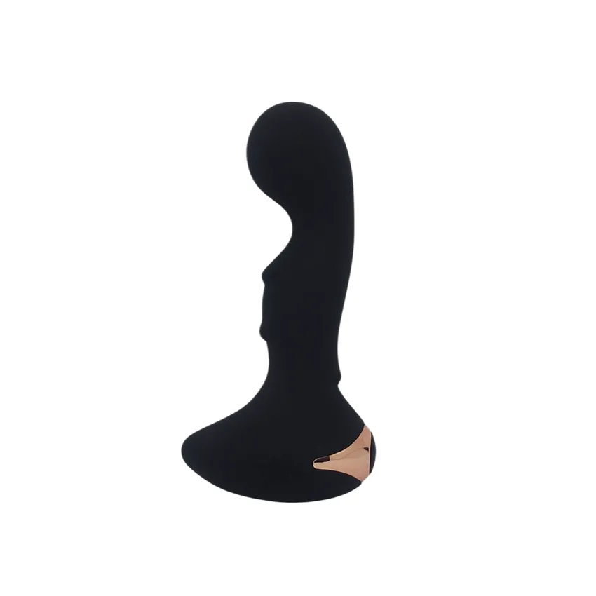 Plug Anal Curvado Com Vibrador 10 modos de vibração