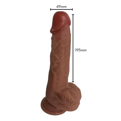Vibrador Vai e Vem De Pênis Realístico Com Controle Remoto 19,5x4cm