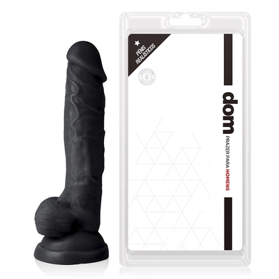 Prótese de Pênis com Escroto e Ventosa 19x4cm Dom