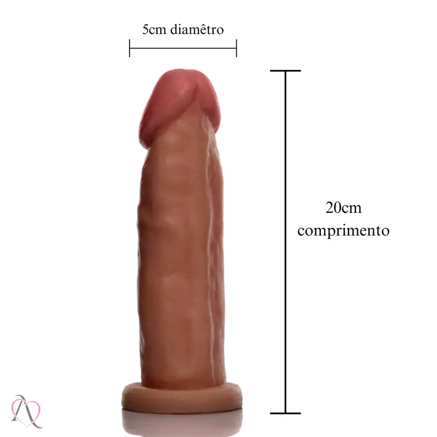 Prótese de Pênis 20x5 Na Cor Marrom