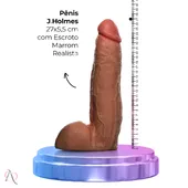Prótese de Pênis J.Holmes 27x5,5cm Cor Marrom - imagem 3