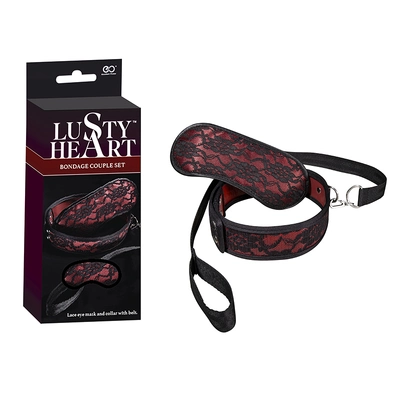 Kit Bondage Coleira e Venda Para Fetiche BDSM, Dominação e Submissão