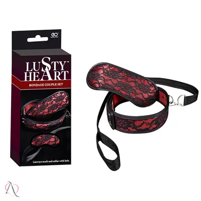 Kit Bondage Coleira e Venda Para Fetiche BDSM, Dominação e Submissão