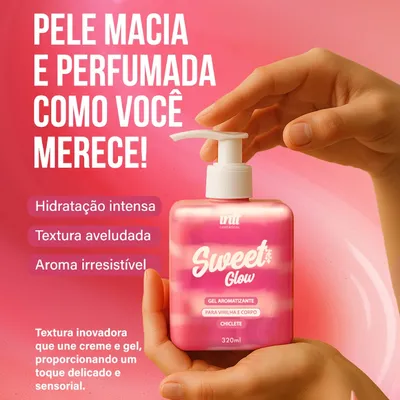 Hidratante Para Virilha e Corpo Sweet Glow Chiclete Beijável Intt 320ml