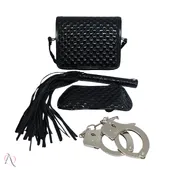 KIT BOLSA SADO COM VENDA, ALGEMA E CHICOTE - imagem 3