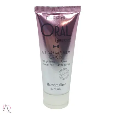 Gel Beijável para Sexo Oral Sabor Marshmallow Oral Gourmet Pessini 45g