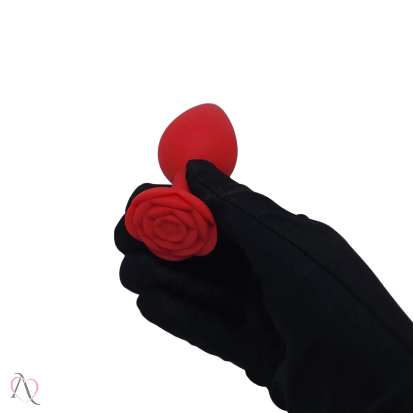 Plug Anal Grande Em Silicone Formato De Rosa
