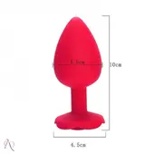 Plug Anal Grande Em Silicone Formato De Rosa - imagem 5