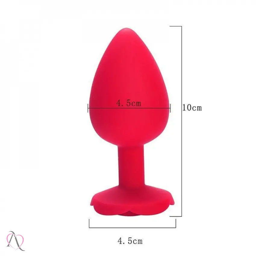Plug Anal Grande Em Silicone Formato De Rosa