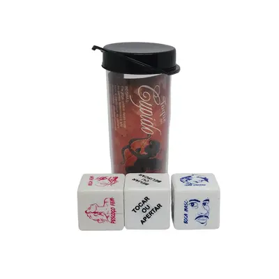 Jogo para Casal Dados Toque do Cupido com 3 Dados