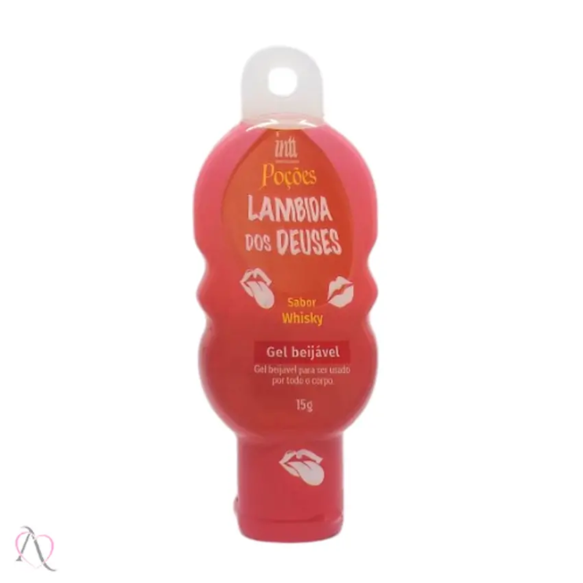 Gel Beijavel Para Sexo Oral Lambida Dos Deuses Sabor Whisky Intt 15g