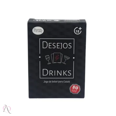 Jogo Baralho Erótico para Casais Desejos e Drinks Diversão ao Cubo com 50 cartas