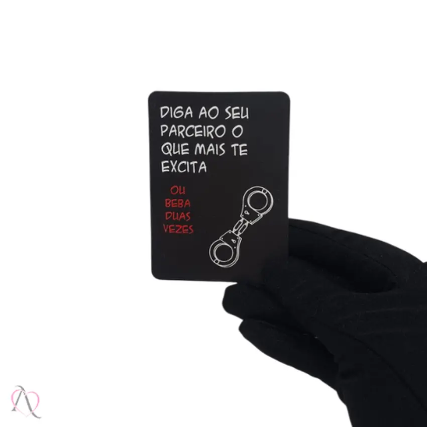 Baralho Jogo Erótico para Casais Desejos e Drinks Diversão ao Cubo com 50 cartas
