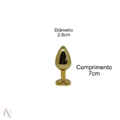 Plug Anal de Coração Dourado Tamanho Pequeno cor Roxo - imagem 5