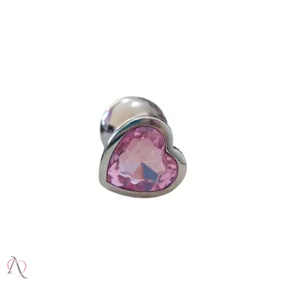 Plug Anal de Coração Tamanho Médio cor Rosa