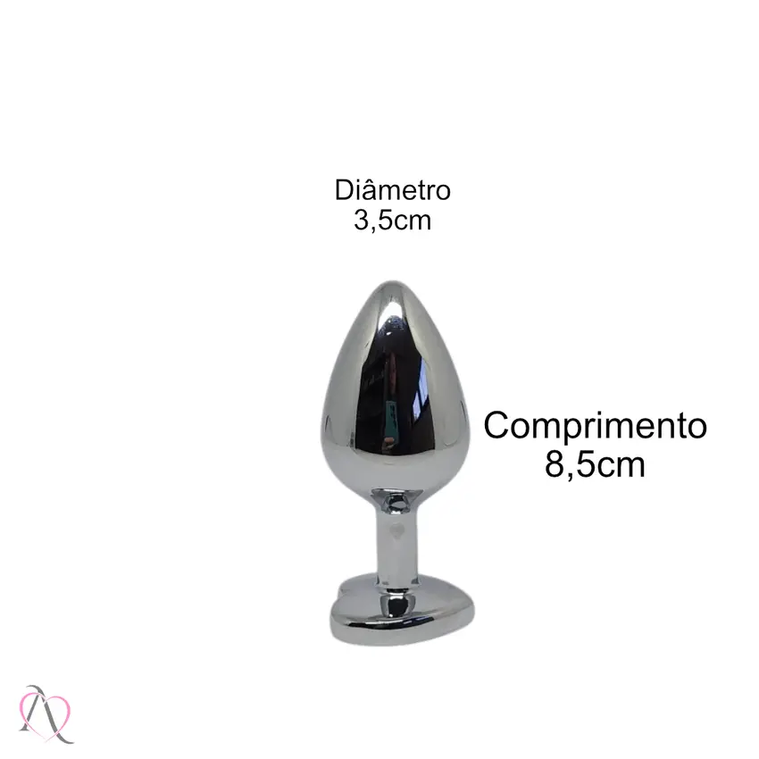 Plug Anal de Coração Tamanho Médio cor Rosa