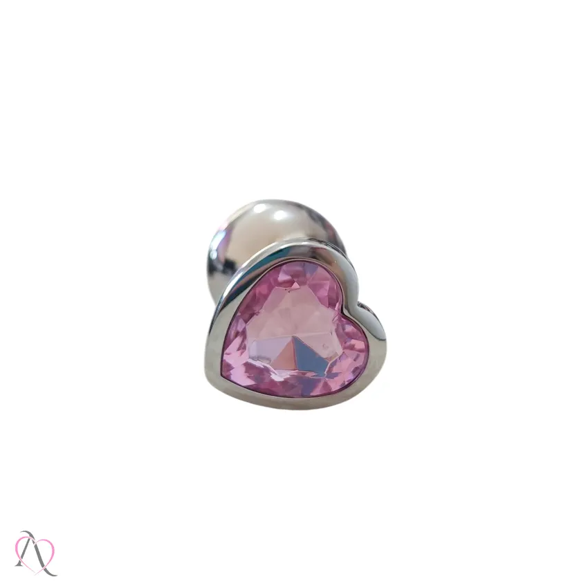 Plug Anal de Coração Tamanho Médio cor Rosa