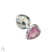 Plug Anal de Coração Tamanho Médio cor Rosa - imagem 1
