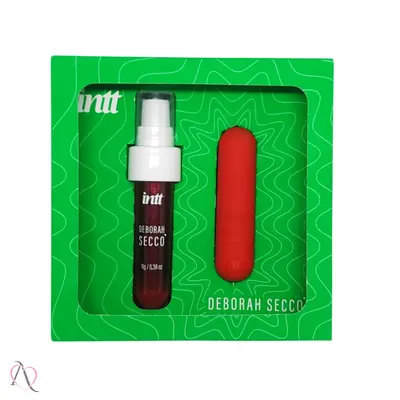 Kit do Prazer com Calda Picante Beijável e Vibrador Bullet 10 Modos de Vibração - Deborah Secco e Intt