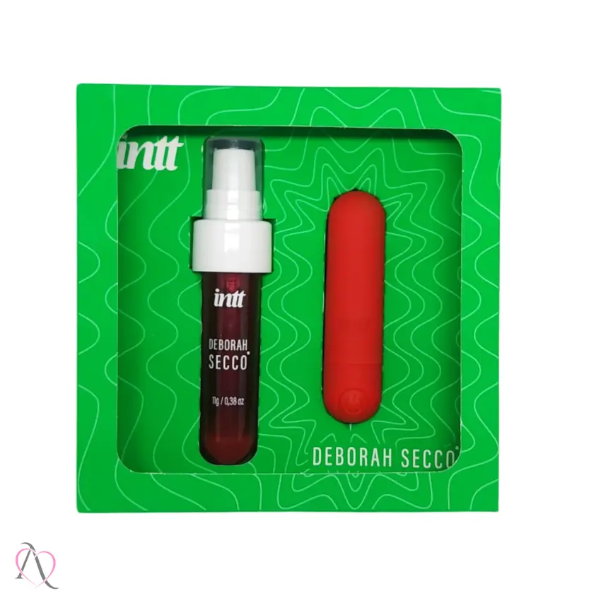 Kit do Prazer com Calda Picante Beijável e Bullet 10 Modos de Vibração Deborah Secco e Intt