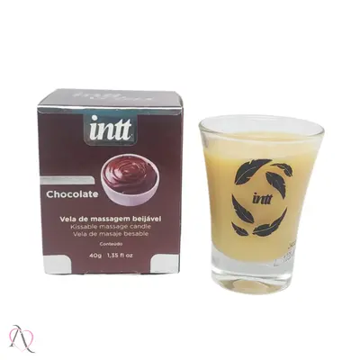 Vela Para Massagem Sensual Beijável Chocolate Intt 40g