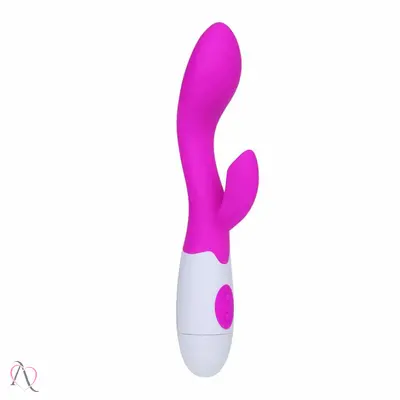 Vibrador Penetrável para Ponto G e Clitóris Utiliza 2 Pilhas AAA 30 Modos de Vibração BRIGHTY