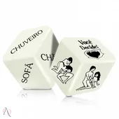 Jogo Erótico para Casal Dado do Prazer Brilha no Escuro Sexy Fantasy Com 2 Unidades - imagem 1