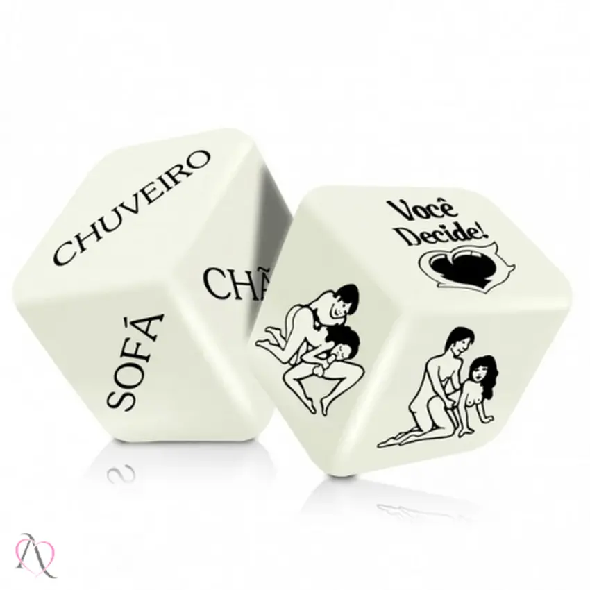 Jogo Erótico para Casal Dado do Prazer Brilha no Escuro Sexy Fantasy Com 2 Unidades