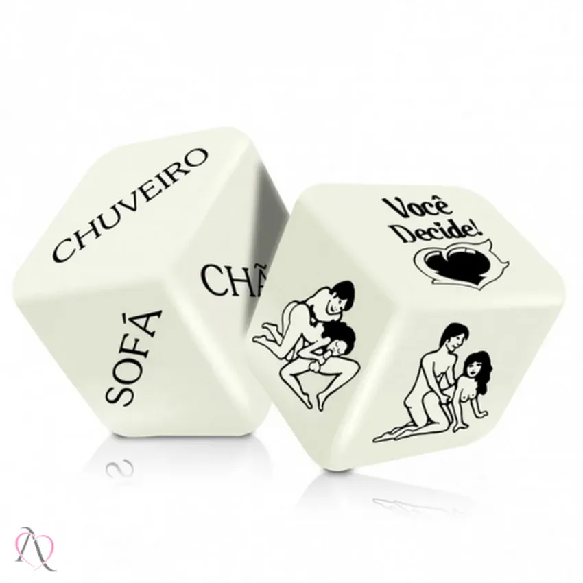 Jogo Erótico para Casal Dado do Prazer Brilha no Escuro Sexy Fantasy Com 2 Unidades