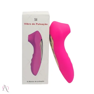 Vibrador com Sugador para Clitóris cor Pink com 10 Modos de Pulsação