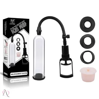 Bomba Peniana Manual com Anel em Formato de Vagina