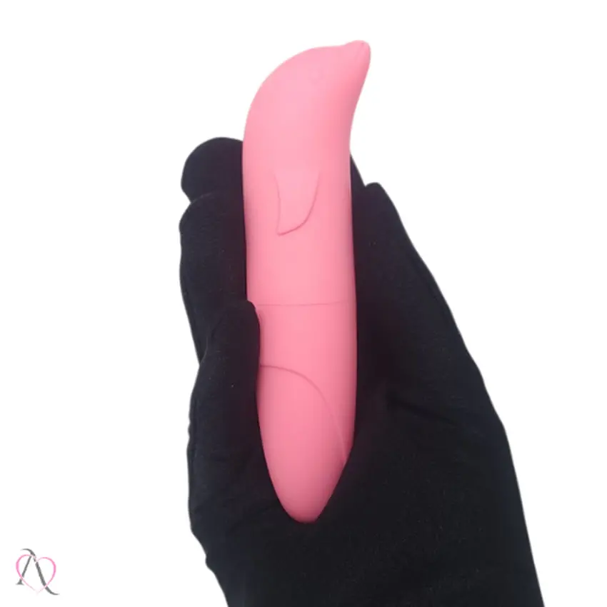 Vibrador Golfinho Rosa Aveludado 1 Modo de Vibração