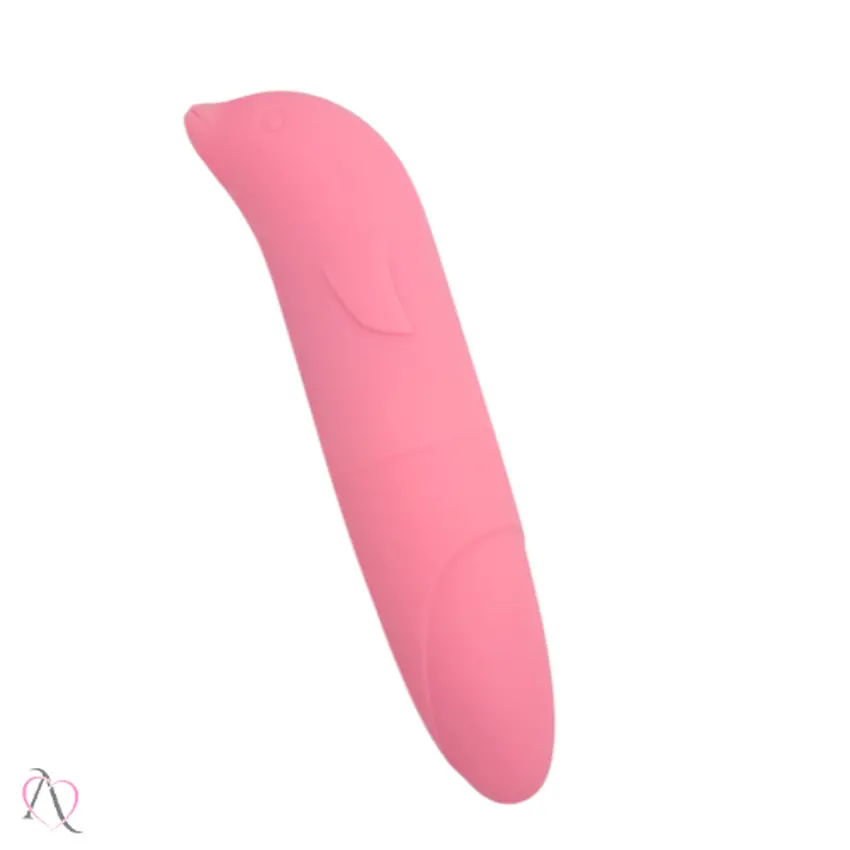 Vibrador Golfinho Rosa Aveludado 1 Modo de Vibração