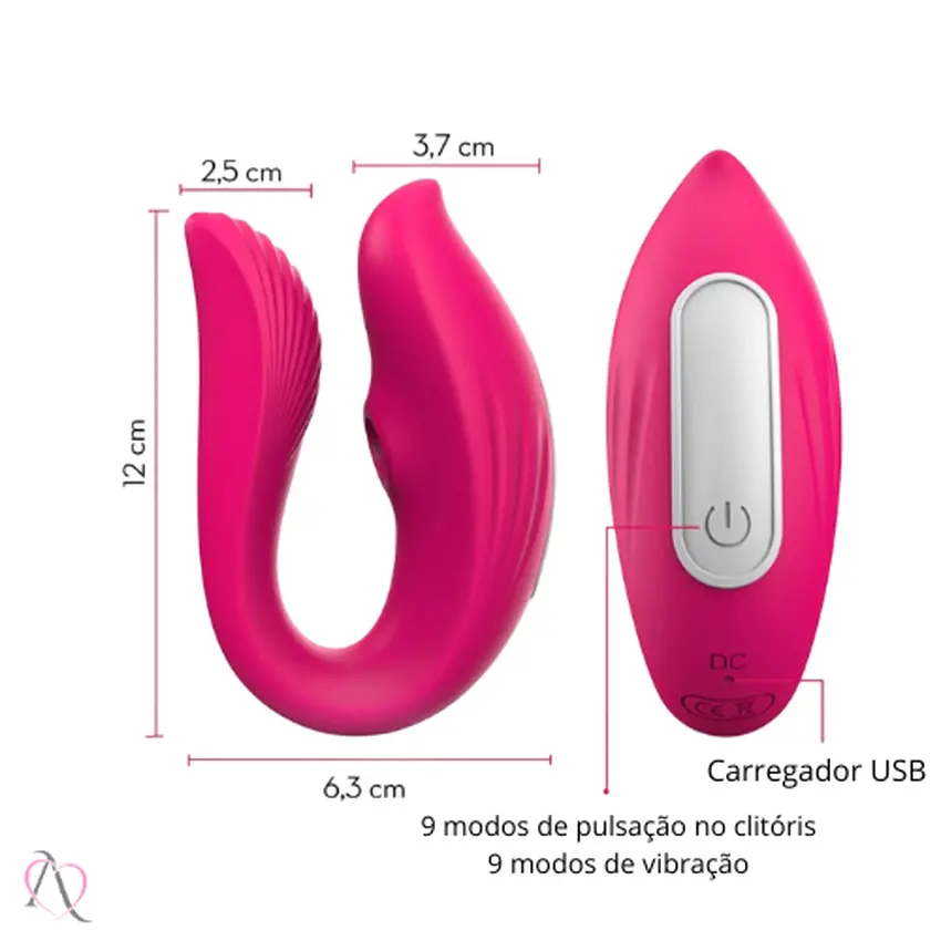 Kit Casal Dia Dos Namorados 1 Vibrador de Casal e 1 Somos2 Excitante e Prolongador