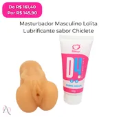 Kit Para Ele - 1 Masturbador Realístico e 1 Lubrificante sabor Chiclete - imagem 1