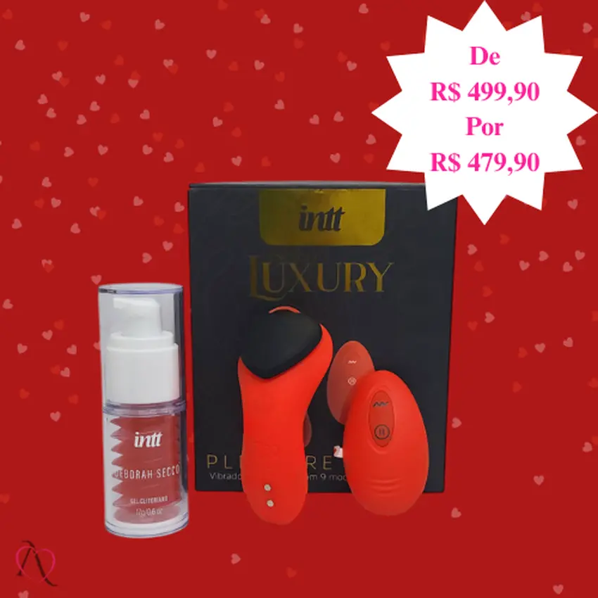 Kit Para Ela - 1 Vibrador de Calcinha e 1 Gel Clitoriano que Pulsa, Vibra e Esquenta