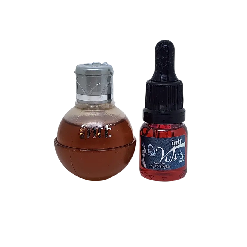 Kit Noite Maravilhosa - 1 Excitante Feminino Vulv's Sabor Vinho e 1 Gel para Oral Fruit Algodão Doce