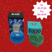 Kit Massagem Beijável - 1 Vela Beijável de Menta e 1 Gel Beijável Para Sexo Oral Fruit Ice - imagem 1