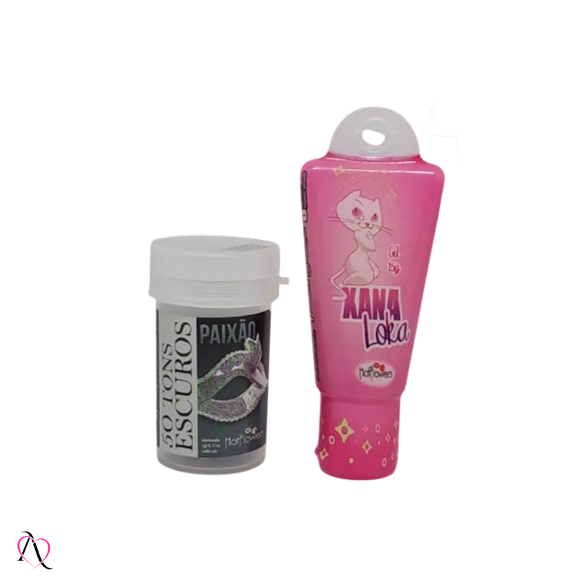 Kit Excitante - 1 Excitante Xana Loka e 1 Hot Ball Lubrificante Sabor Vinho