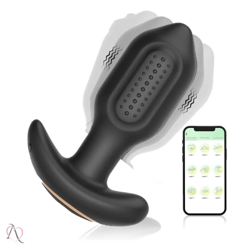 Plug Anal Vibrador com Rotação 360° Preto