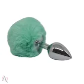 Plug Anal Tamanho Médio Com Pompom Verde - imagem 5