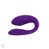 Vibrador de Casal com Estimulador de Clitóris e Controle Remoto cor Roxo - imagem 2