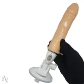 Prótese de Pênis Com Ventosa 19cm 10 Modos de Vibração Black Cherry - imagem 1