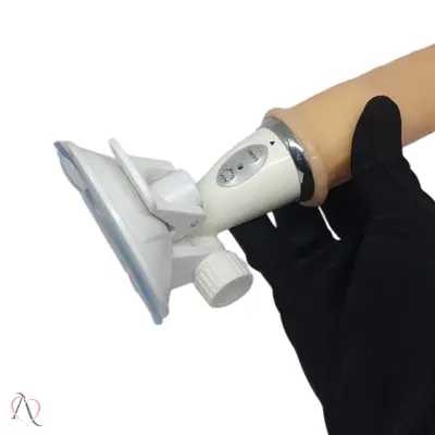 Vibrador de Pênis Com Ventosa 19cm 10 Modos de Vibração Black Cherry