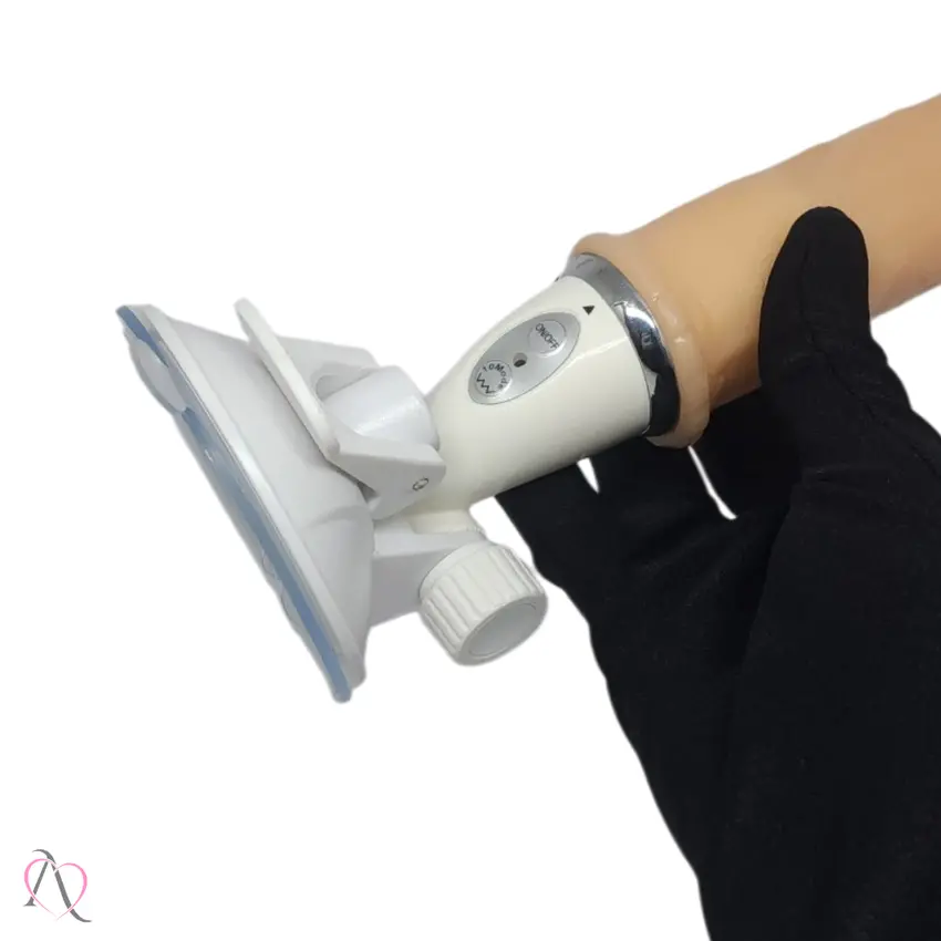 Prótese de Pênis Com Ventosa 19cm 10 Modos de Vibração Black Cherry