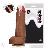 Prótese de Pênis que Ejacula com Ventosa Kong 19,5x5,5cm Cor Marrom - imagem 2