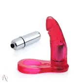 Anel Companheiro de Pênis Para Dupla Penetração 11x2,5cm Vermelho Translúcido - imagem 2