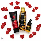 Kit Noite Feliz - 1 Estimulante Meltesão, 1 Lubrificante Beijável Hot Morango e Óleo para Massagem Sauvage - imagem 2