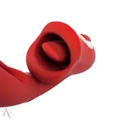 Vibrador 3 em 1 Grande Com Estimulador de Ponto G e Simula Sexo Oral Kiss Vibrator - imagem 2